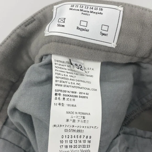 Margiela Moleskin Pants size 52